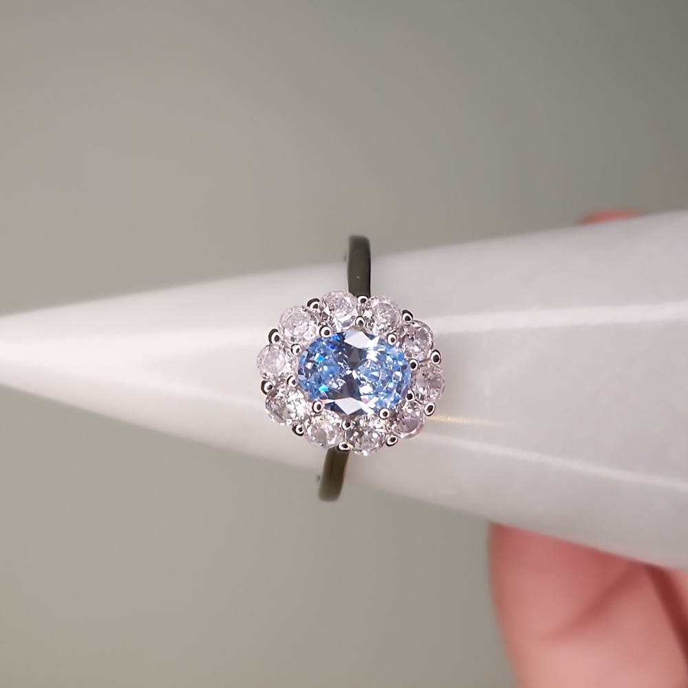 NWT Ryze Aquamarine Cubic Zirconia .925 Sterling Silver Ring - Multiple Sizes - Picture 10 of 10